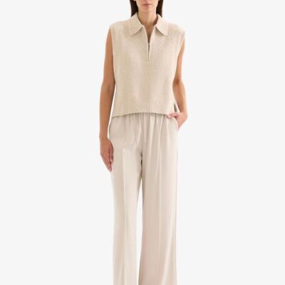 Nude Lucy Ordell Knit Vest Size L Buff