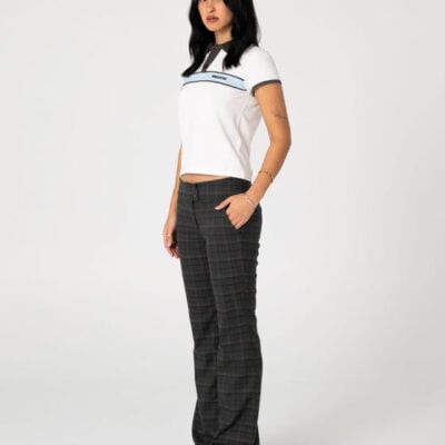 Rusty Plaid Mummy Low Rise Suit Pant