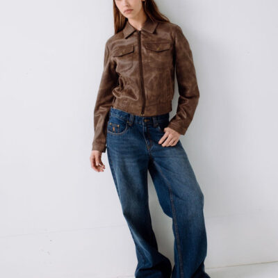 Rusty Rip In Wendy Wide Low Rise Jean