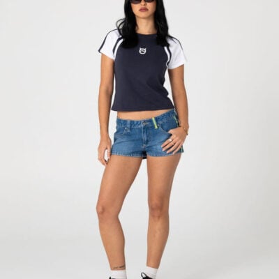 Rusty Devil Raglan Baby Tee
