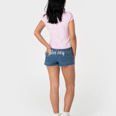 Rusty Low Key Graphic Denim Micro Short