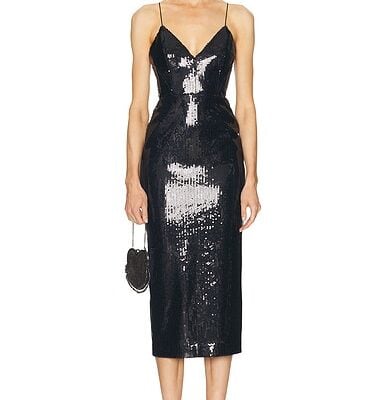 Alex Perry Sequined Bikini Midi Dress