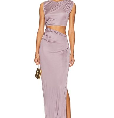 Atlein Cut Out Sleeveless Long Dress