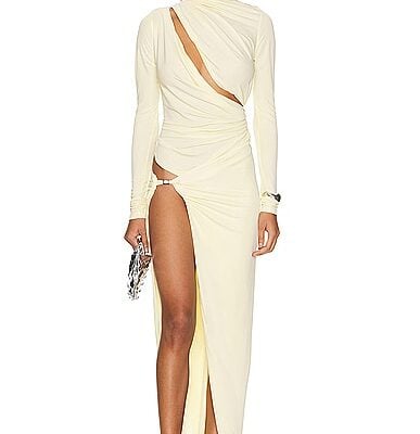 Christopher Esber Framed Drape Slice Dress