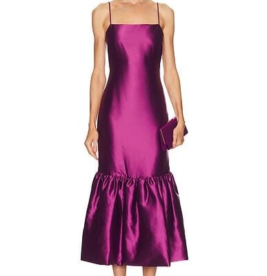 CAROLINE CONSTAS Sydney Ruffle Hem Gown