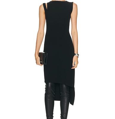 Courreges Oblique Square Rib Dress