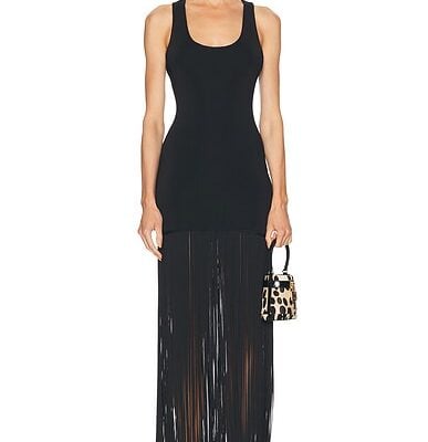 David Koma Fringe Skirt Dress