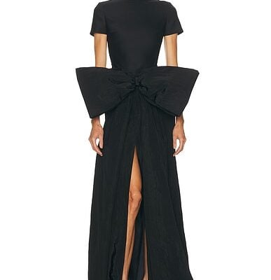 David Koma Oversized Bow Detail Gown
