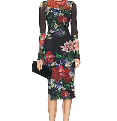 Dolce & Gabbana Long Sleeve Midi Dress