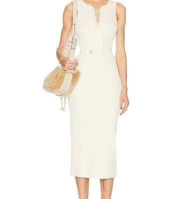 Givenchy Lace Up Rib Tank Dress