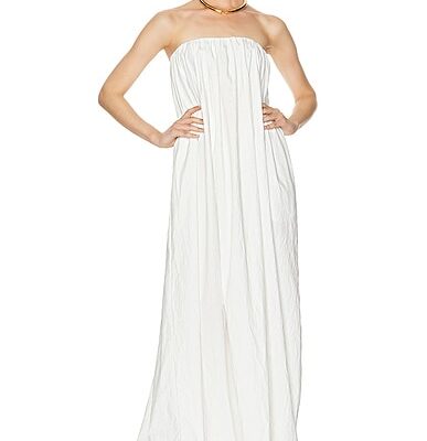 Helsa Crinkle Pleated Gown