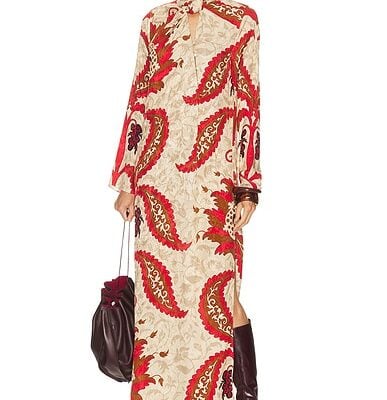 Johanna Ortiz Sand Esencia Femenina Midi Dress
