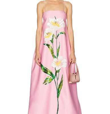 LEO LIN Frances Applique Maxi Dress