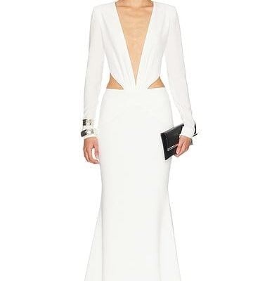 MONOT Cut Out Draped Gown