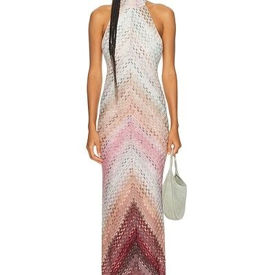 Missoni Sleeveless Backless Halter Neck Dress