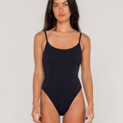 Rusty Sandalwood Low Back One Piece Swimsuit