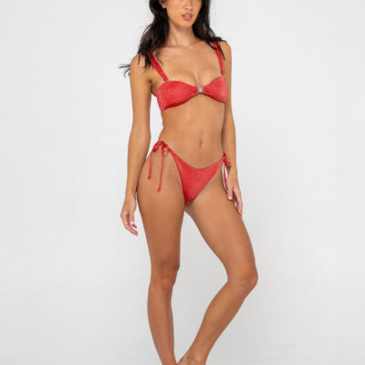 Rusty Shimmy Side Tie Brazilian Bikini Bottom