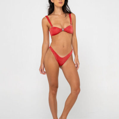 Rusty Shimmy Bralette Bikini Top