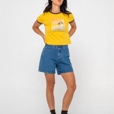 Rusty La Cabana Graphic Ringer Mini Tee