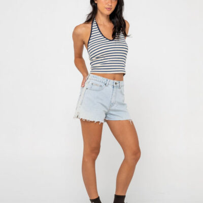 Rusty Penny Kick Flare Denim Short