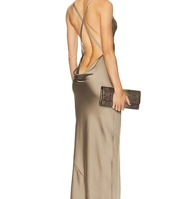 Norma Kamali Cross Back Bias Gown