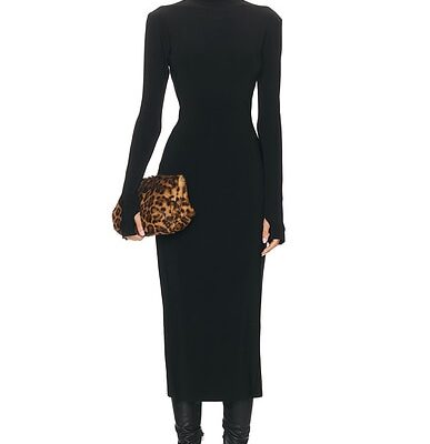 Norma Kamali Long Sleeve Turtleneck Dress