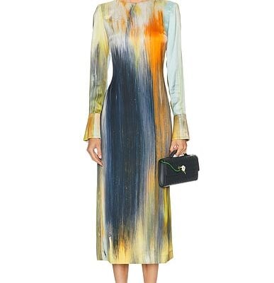 Oscar de la Renta Long Sleeve Marocaine Dress