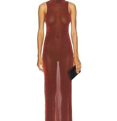 PRISCAVera Turtleneck Maxi Dress