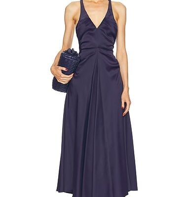 Victoria Beckham Gathered Racer Back Dress