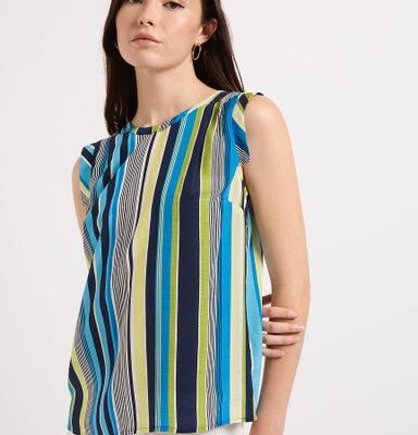 Marcs Stripe Season Silk Top