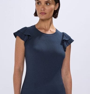 Marcs Lilly Ruffle Rib Tank