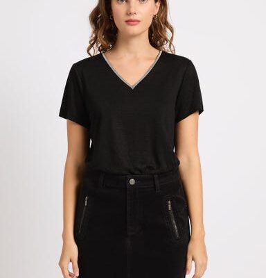 Marcs Sam V Neck Linen Tee