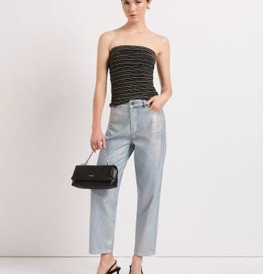 Marcs Naples Sparkle Strapless Top