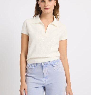Marcs Pemberley Sequin Knit Polo