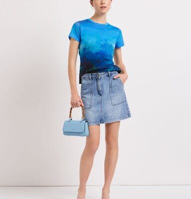 Marcs Belfort Denim Mini Skirt