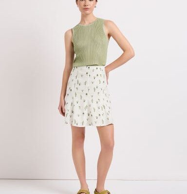 Marcs Plant Catch Me Linen Skirt