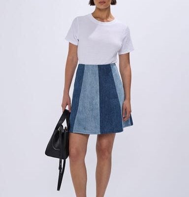 Marcs Tui Two Tone Denim Skirt