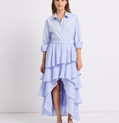 Marcs Winslet Tiered Linen Skirt
