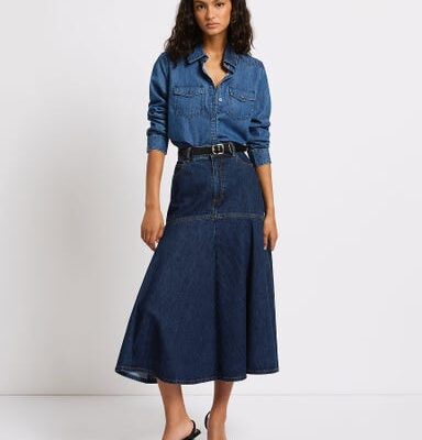 Marcs Jay Denim Midi Skirt