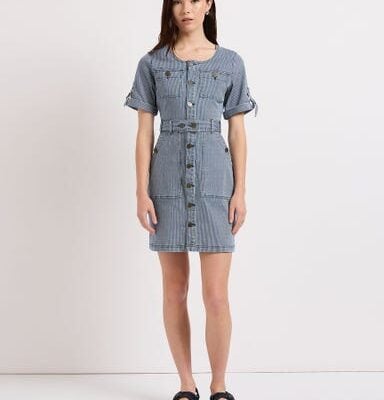 Marcs Nightingale Stripe Denim Dress