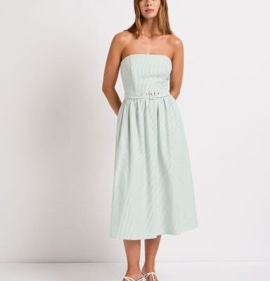 Marcs Eileen Strapless Midi Dress
