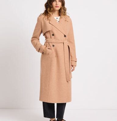 Marcs Laura Felted Wool Trench Coat