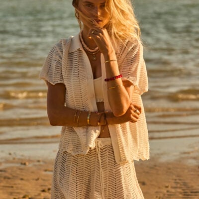AGNI AMAYAH KNIT SHIRT - CREME [USW425082]