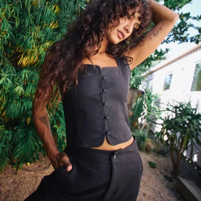 Bonnie Button Thru Tank