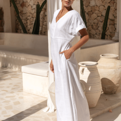 Catalina Cotton Dress White