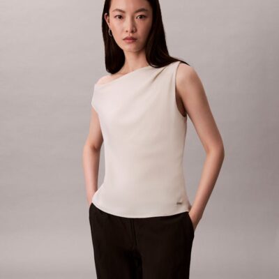 Crepe One Shoulder Top