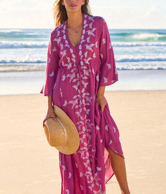 Dancing With Birds Dress--BOHO-237-B