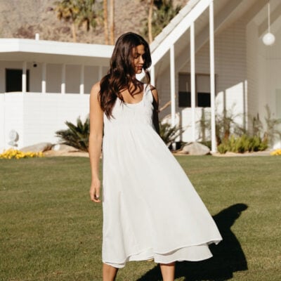 Del Monte Midi Cotton Dress Coconut