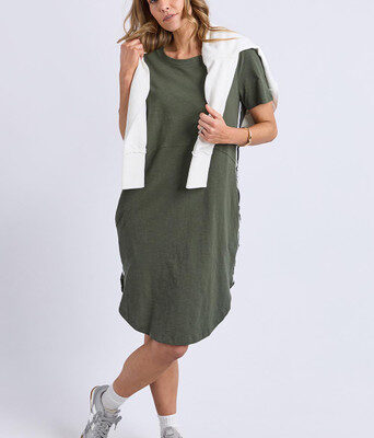 Elements Bay Tape Cotton Tee Dress--FOX-55X0307