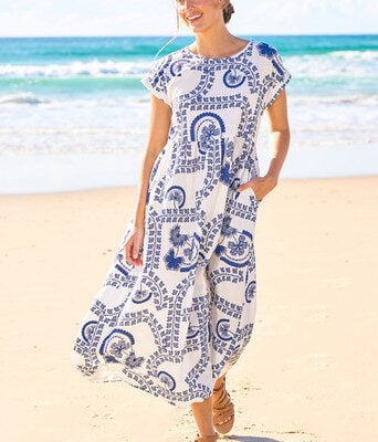 Free Falling Dress--BOHO-1863-1